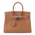 Hermes birkin original camel leather tote bag 