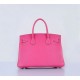 Hermes birkin light rossy pink leather tote bag