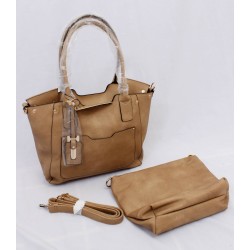 Brown leather hand bag